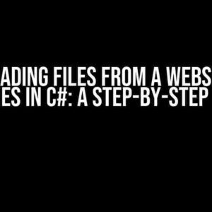 Downloading Files from a Website with Cookies in C#: A Step-by-Step Guide