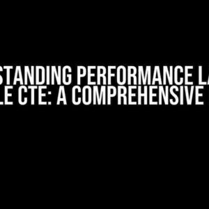 Understanding Performance Lag on a Simple CTE: A Comprehensive Guide