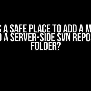 Where is a Safe Place to Add a Metadata File to a Server-Side SVN Repository Folder?